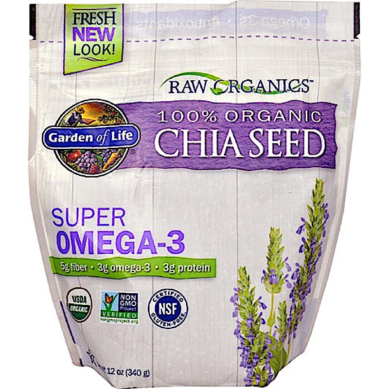 Garden of Life, Raw Organics Organic Chia Seeds, 12 Oz UPC 658010116770 | HiLife Vitamins
